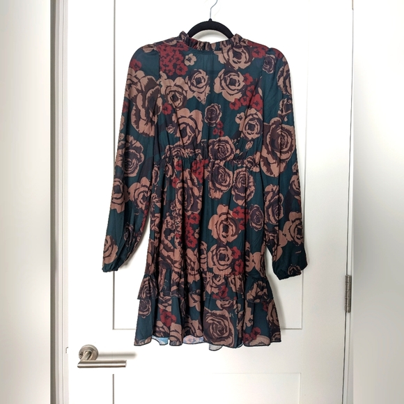 Mock neck floral dress - Picture 1 of 3